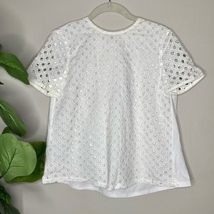 Tory Burch eyelit top